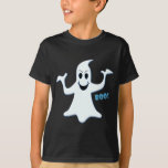 Glowing GHOST Boo! Design T-shirt<br><div class="desc">För nästan vilken använda som helst,  en väldigt söt,  blå,  glödande tecknad GHOST-design med ord Boo! Bra till använda på varje ljus eller mörk yta,  för barn eller vuxnor. Lycklig Trick eller Treing.</div>