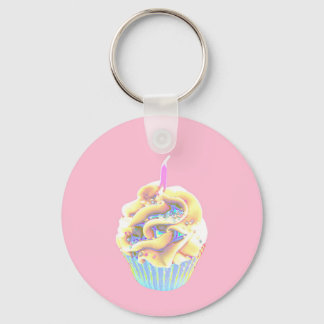 Glowing Glam Cupcake Nyckelring