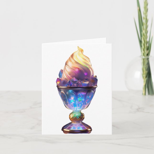 Glowing Goblet Ice Cream Sundae Tack Kort (Framsida)