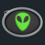 Glowing Grönt Alien Bälte Buckle<br><div class="desc">Utlänning av grönt (glöd inte i mörken).</div>