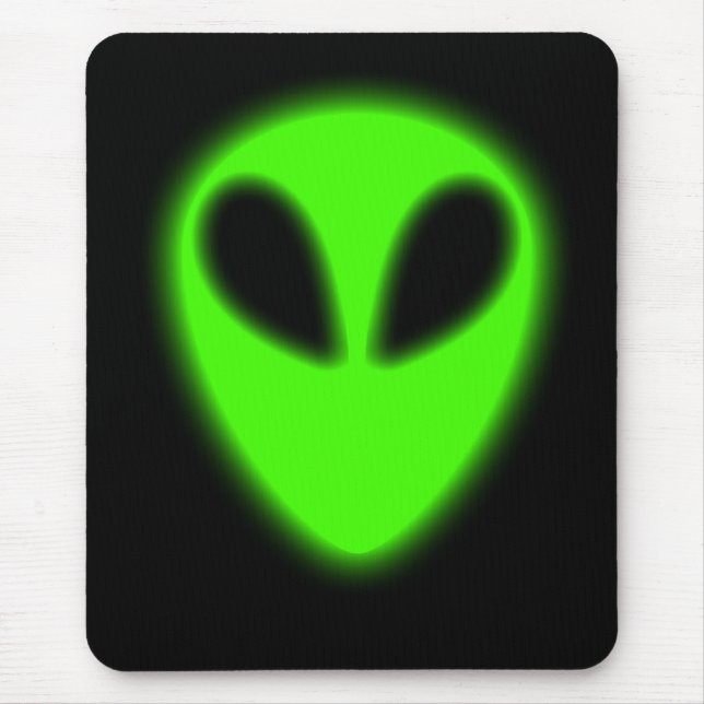 Glowing Grönt Alien Mousepad Musmatta (Framsidan)