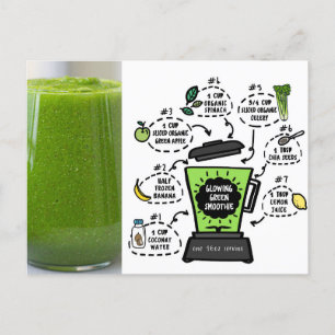 Glowing Grönt Smoothie Recipe Vykort