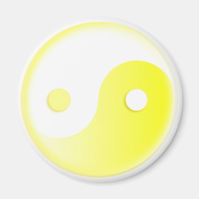 Glowing Gult Yin/Yang Symbol Magnet (Framsidan)