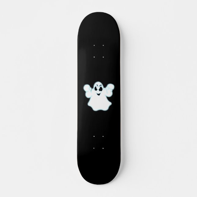 Glowing Halloween Ghost Mini Skateboard Bräda 18,5 Cm (Framsida)