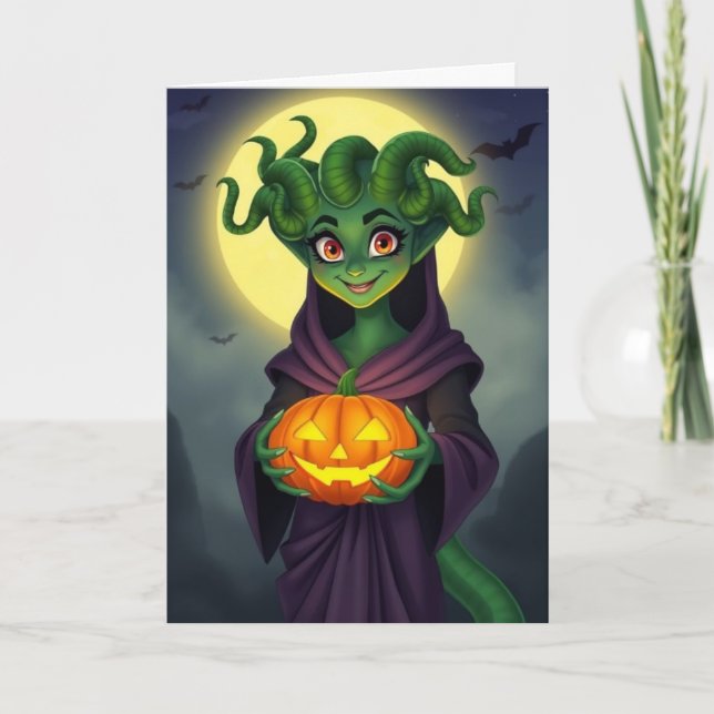 Glowing Halloween Helgkort (Framsida)