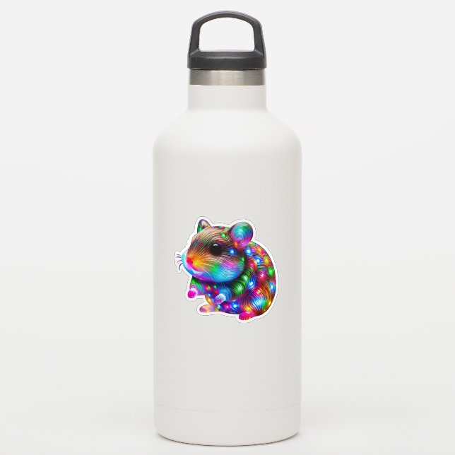 Glowing Hamster Klistermärken (Vattenflaska)