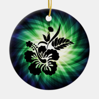 Glowing Hawaiian Flowers Julgransprydnad Keramik