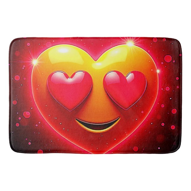 Glowing Heart Eyes Emotion Badrumsmatta (Framsidan)