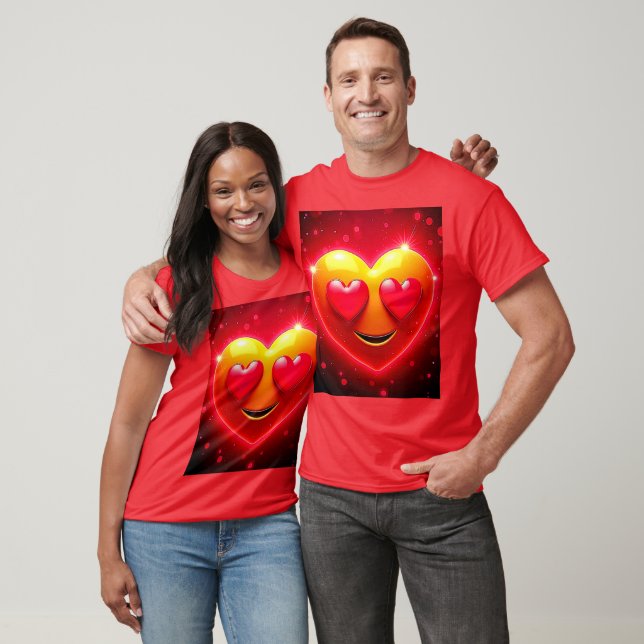 Glowing Heart Eyes Emotion T Shirt (Unisex)