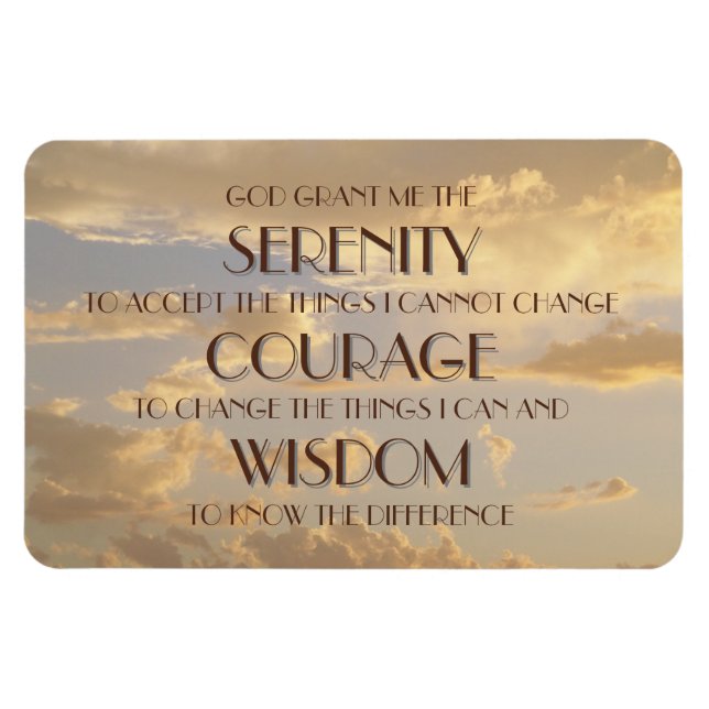 Glowing Himlar Serenity Prayer Flexi Magnet (Horisontell)