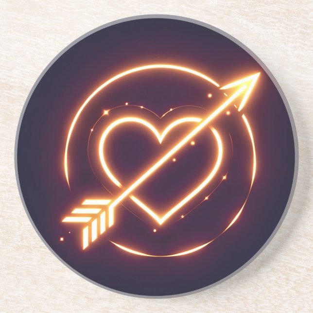 glowing image of a heart with cupid's arrow underlägg (Framsidan)
