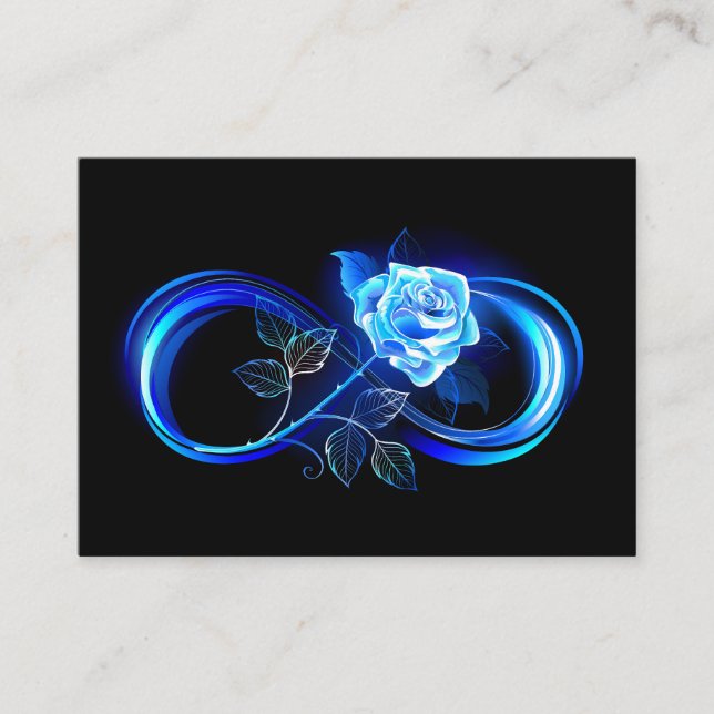 Glowing infinity with blue rose (Framsida)