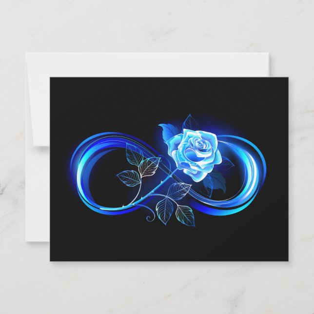 Glowing infinity with blue rose (Framsida)
