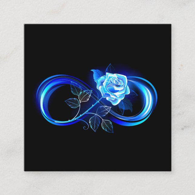 Glowing infinity with blue rose (Framsida)