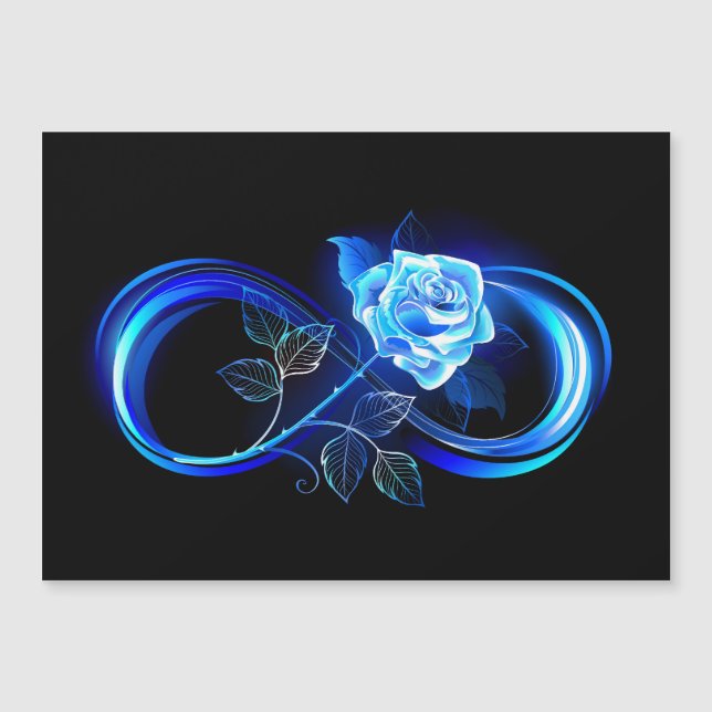 Glowing infinity with blue rose (Framsida)