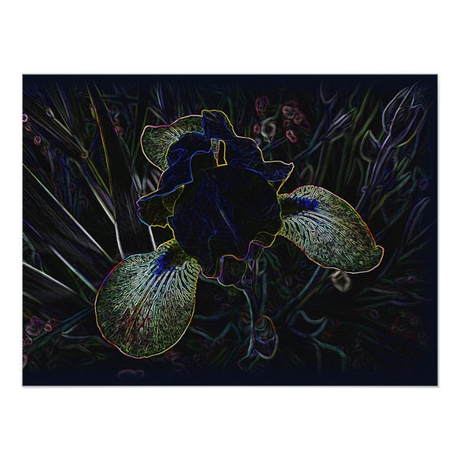 Glowing Iris Fototryck (Framsidan)