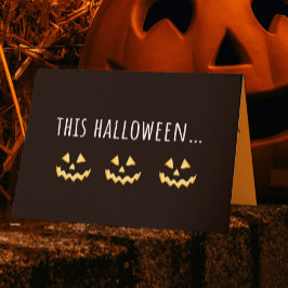 Glowing Jack-o-Lantern Halloween Kort
