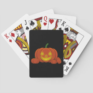 Glowing Jack-o'-Lantern Pumpkin Casinokort