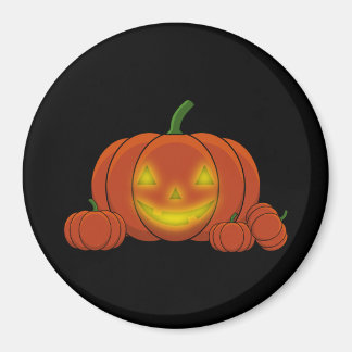 Glowing Jack-o'-Lantern Pumpkin Magnet