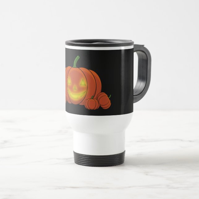 Glowing Jack-o'-Lantern Pumpkin Resemugg (Framsida höger)