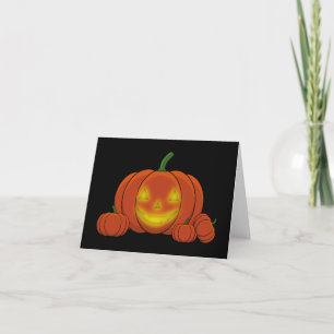 Glowing Jack-o'-Lantern Pumpkin Tack Kort