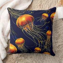 Glowing Jellyfish Sea Kudde