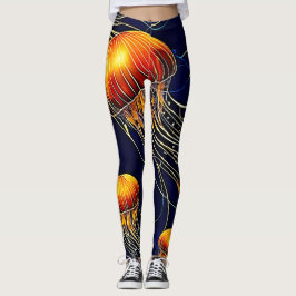 Glowing Jellyfish Sea Leggings