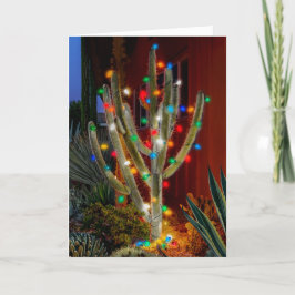 Glowing julcactus Helgdag Card Helgkort