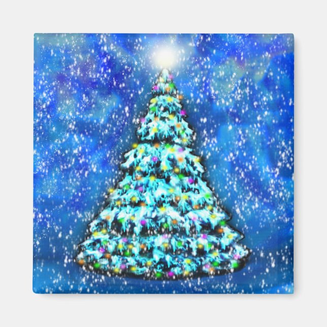 Glowing Julgran Magnet (Framsidan)