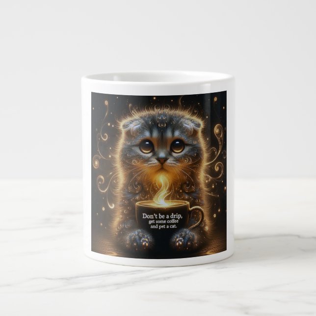 Glowing Kattunge Coffee Cure Jumbo Mugg (Framsidan)