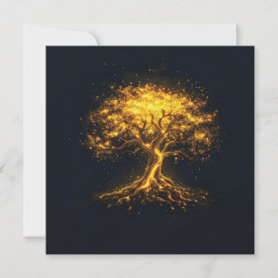 Glowing Livets träd - Mystical and Enchanting Julkort