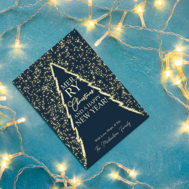 Glowing Ljus Julgran Julkort (Skapare uppladdad)