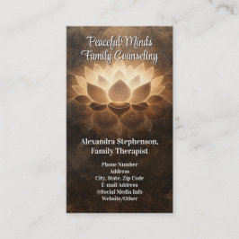 Glowing Lotus Counseling Therapy Psychotreatment Visitkort