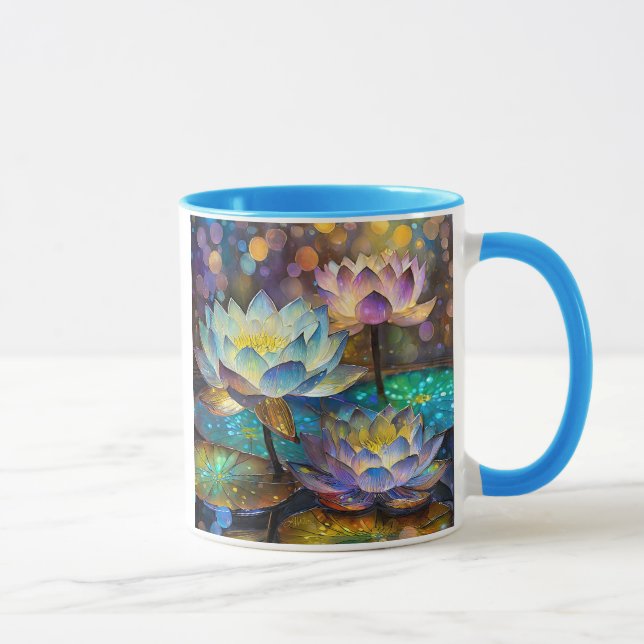 Glowing Lotus Flowers Trio Mugg (Höger)