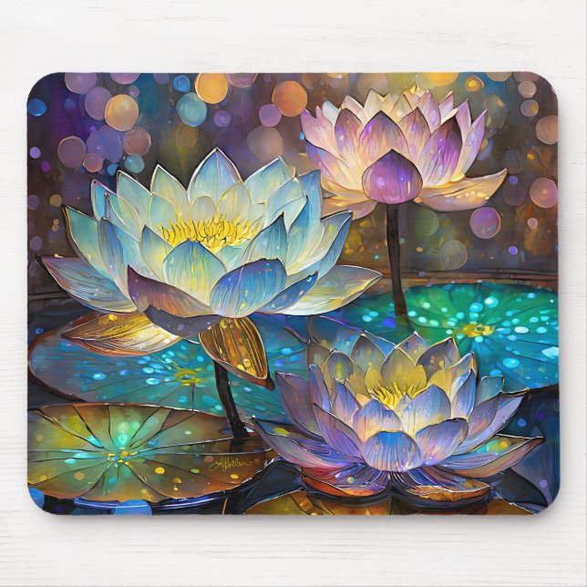 Glowing Lotus Flowers Trio Musmatta (Framsidan)
