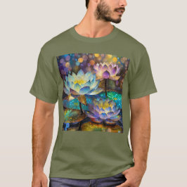 Glowing Lotus Flowers Trio T Shirt