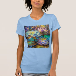 Glowing Lotus Flowers Trio T Shirt