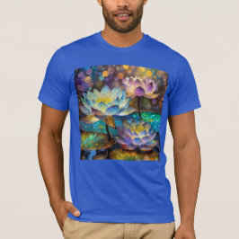 Glowing Lotus Flowers Trio T Shirt