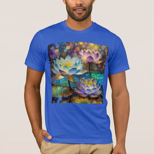 Glowing Lotus Flowers Trio T Shirt (Framsida)