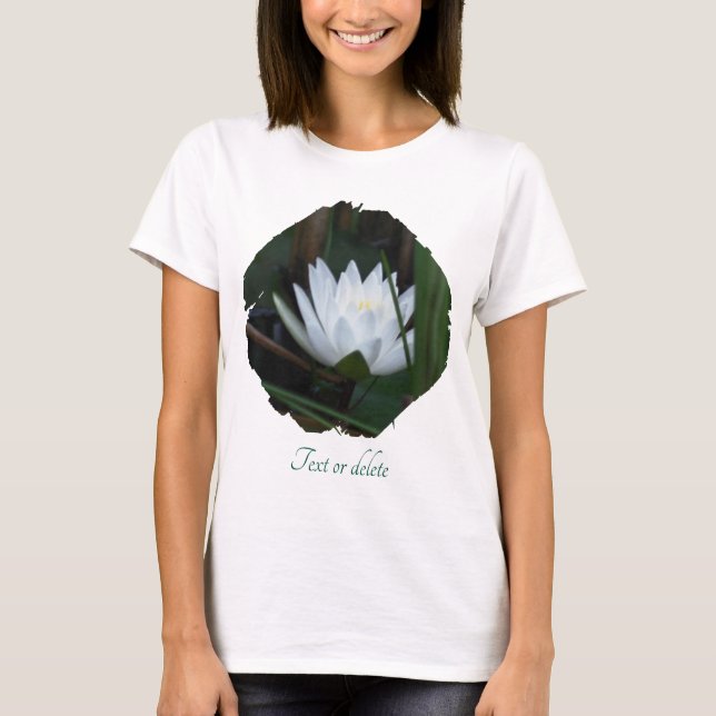 Glowing Lotus Water Lily Floral Personalized T Shirt (Framsida)