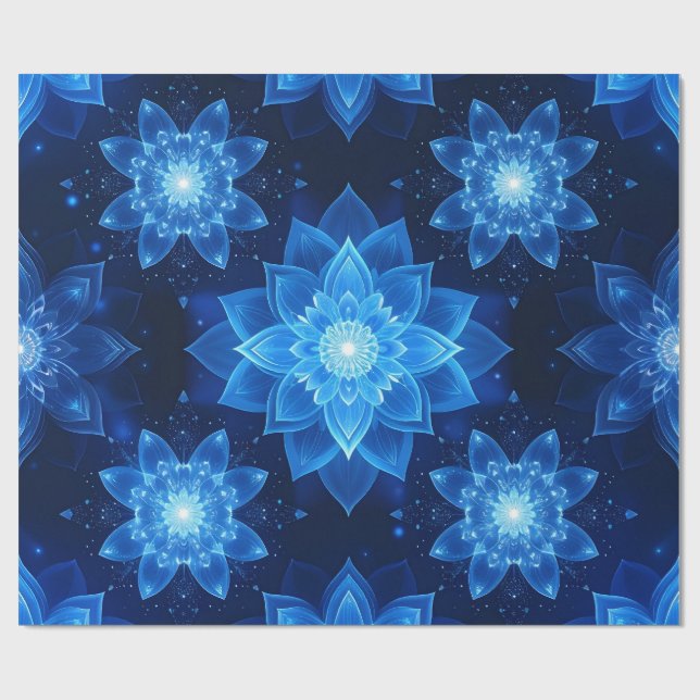 Glowing Lotus Wrapping Papper Presentpapper (Platt)