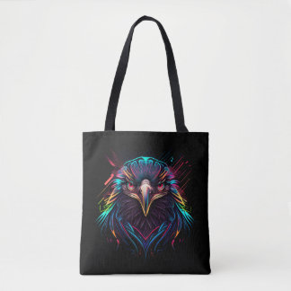 Glowing Luminous Neon Eagle Artistic Tygkasse