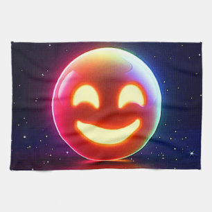 Glowing Lycklig Orb Emoji Kökshandduk
