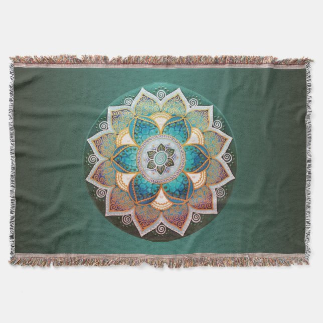 Glowing Mandala - Blanket Filt (Framsidan)
