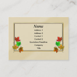 Glowing Maple Lövs Visitkort