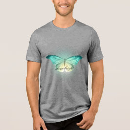 Glowing Mint Cream Butterfly T Shirt