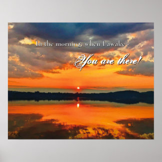 Glowing Morning Clouds Prayer Poster
