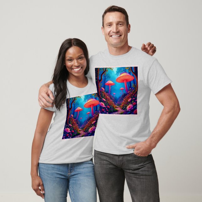 Glowing Mushroom Magic T Shirt (Unisex)