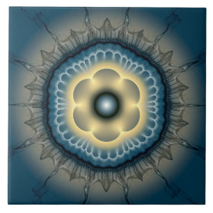 Glowing mystical ornament kakelplatta