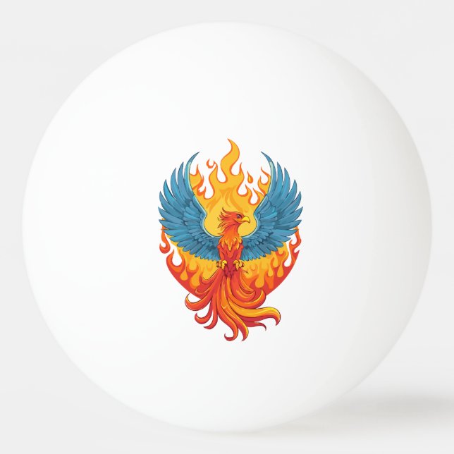 Glowing mythological Fantasy Phoenix Bird Pingisboll (Framsidan)